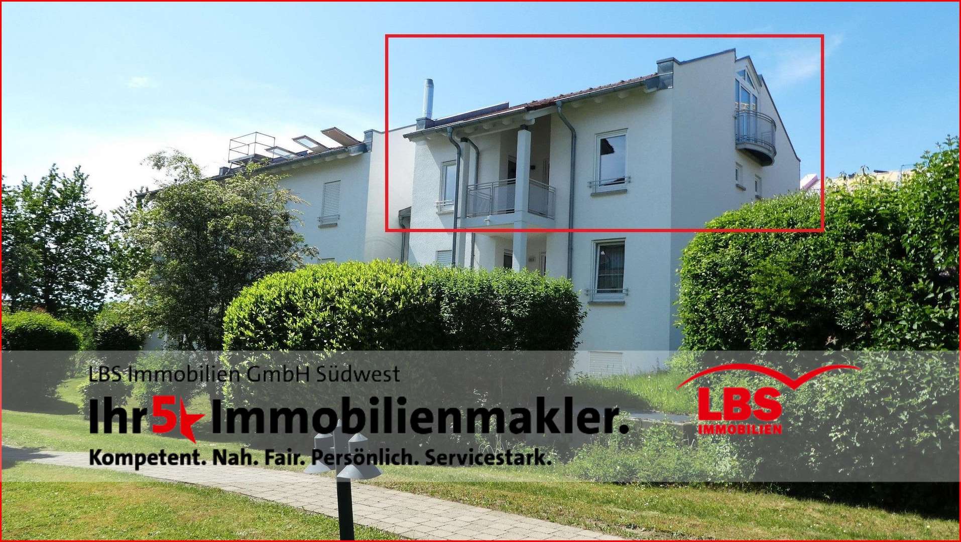 Gesamtansicht mit Balkon - Maisonette-Wohnung in 88348 Bad Saulgau mit 102m² kaufen