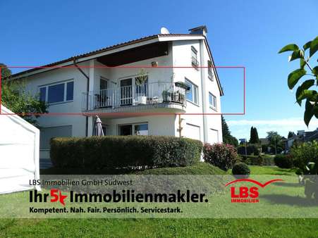 Gartenansicht mit Balkon - Etagenwohnung in 88512 Mengen mit 108m² kaufen