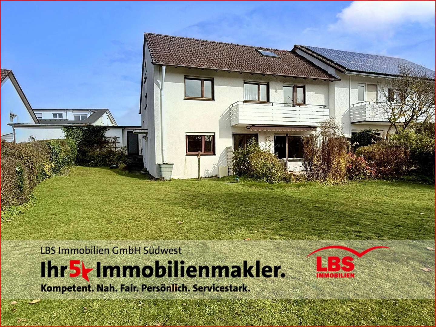 Gepflegte DHH mit Balkon und Terrasse - Doppelhaushälfte in 88630 Pfullendorf mit 120m² kaufen