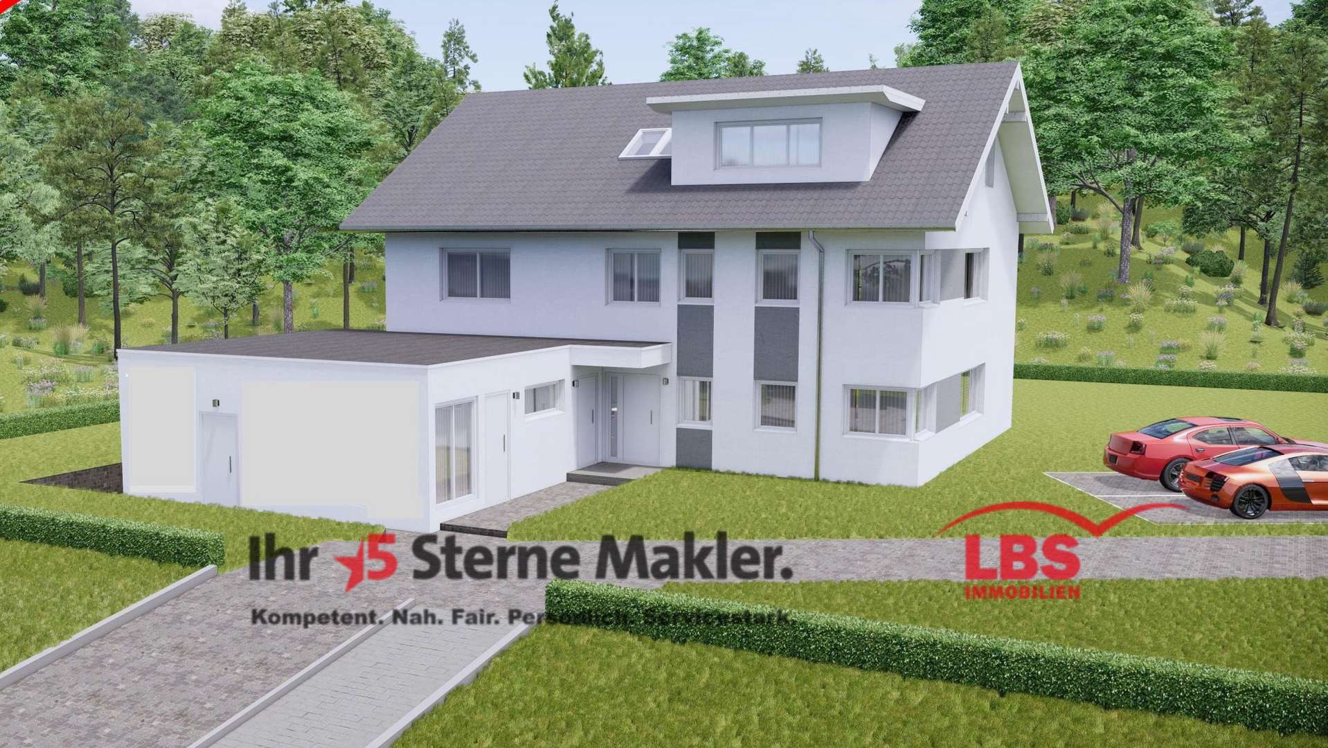 Außenansicht mit Hauseingang - Mehrfamilienhaus in 88630 Pfullendorf mit 295m² kaufen