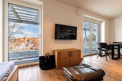 Balkon mit Stadtblick - Appartement in 88630 Pfullendorf mit 32m² mieten