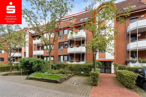 Bremen-Findorff: Attraktive Maisonettewohnung mit TG-Stellplatz und zus. Raum im Dachgeschoss