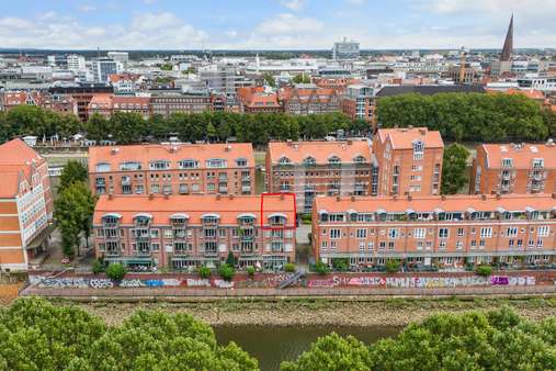 Rückansicht - Etagenwohnung in 28199 Bremen mit 73m² kaufen