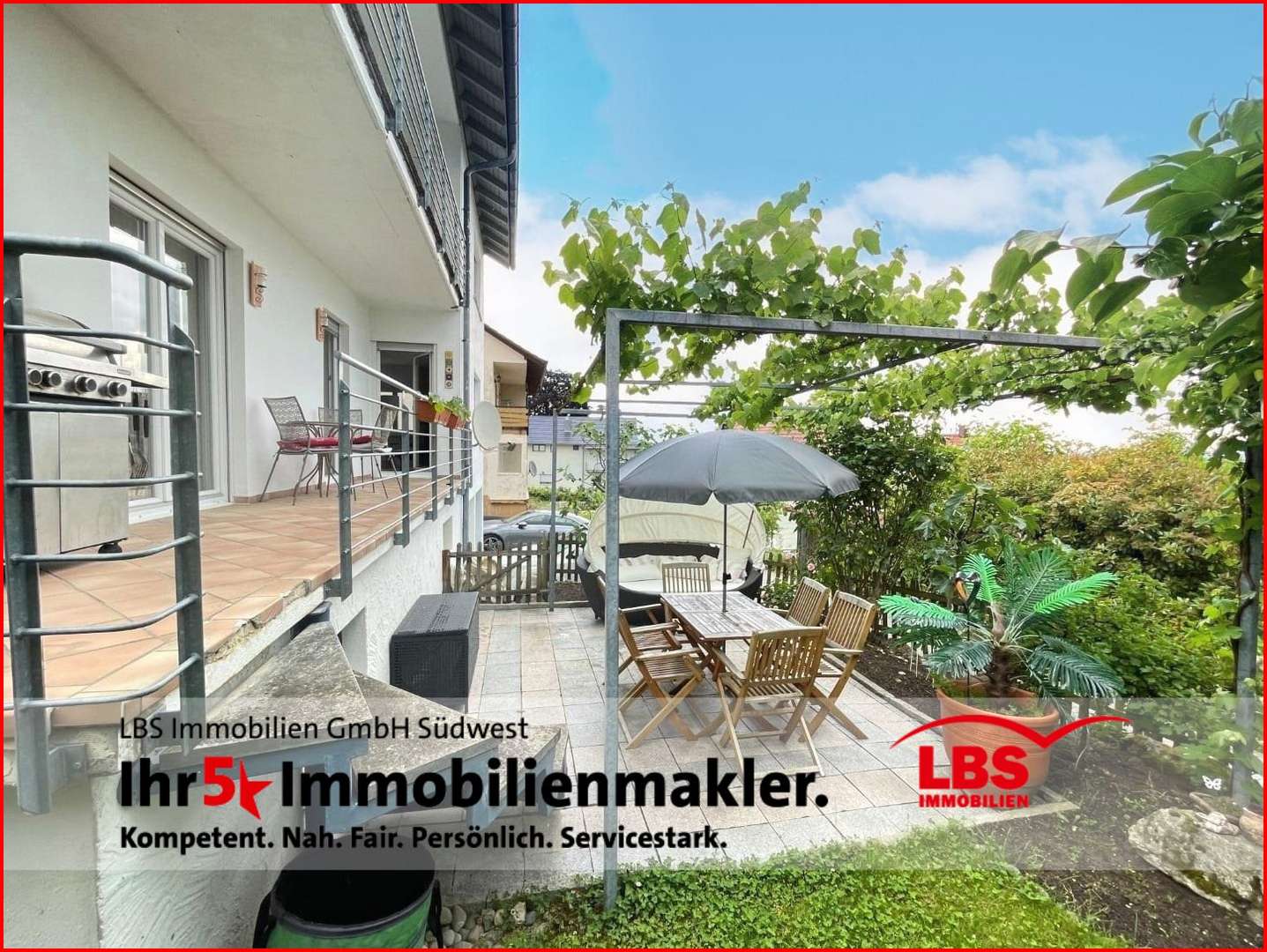 Balkon und eigener Garten - Erdgeschosswohnung in 78343 Gaienhofen mit 116m² kaufen