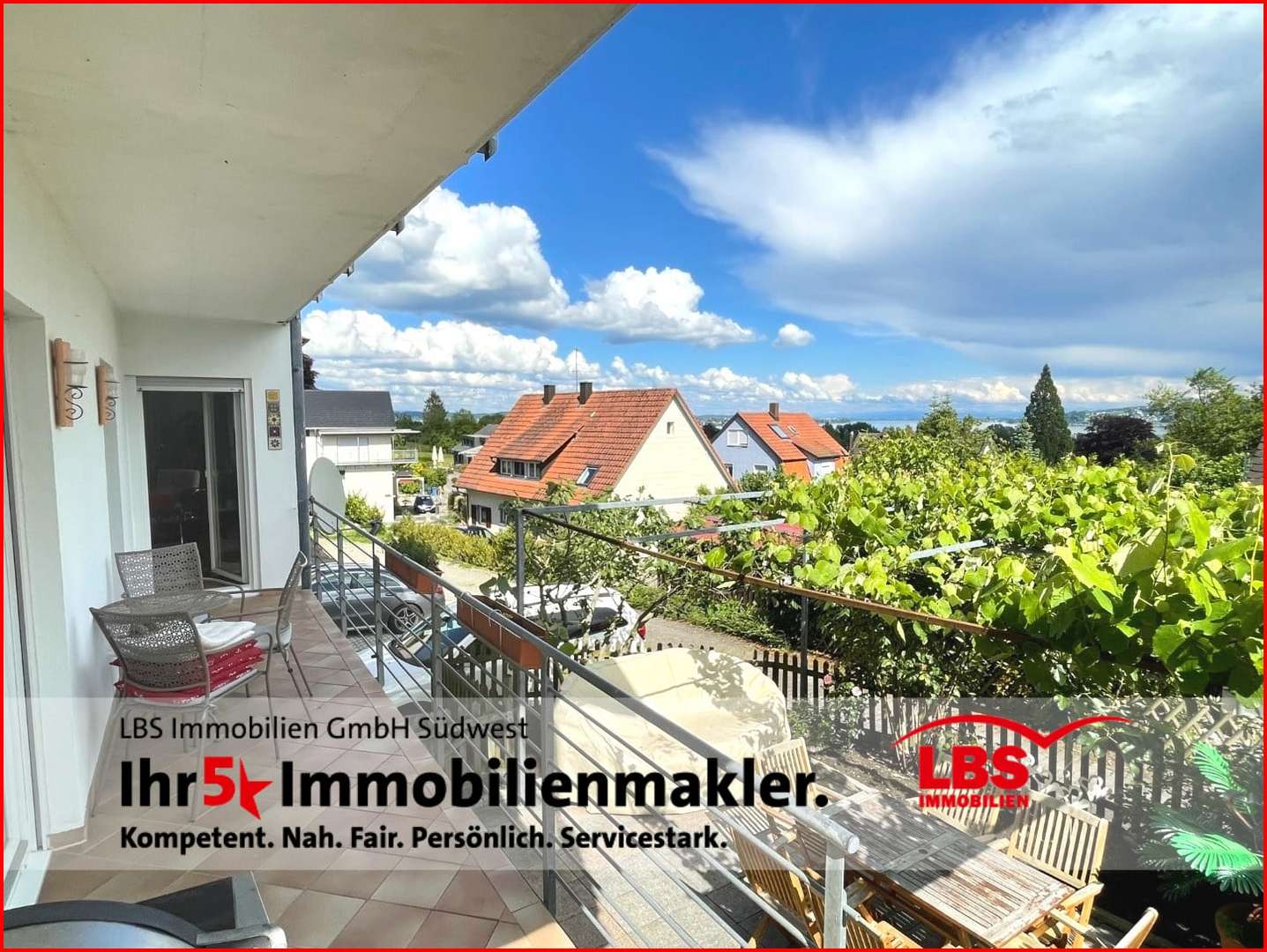 Großer Balkon mit Seesicht - Erdgeschosswohnung in 78343 Gaienhofen mit 116m² kaufen