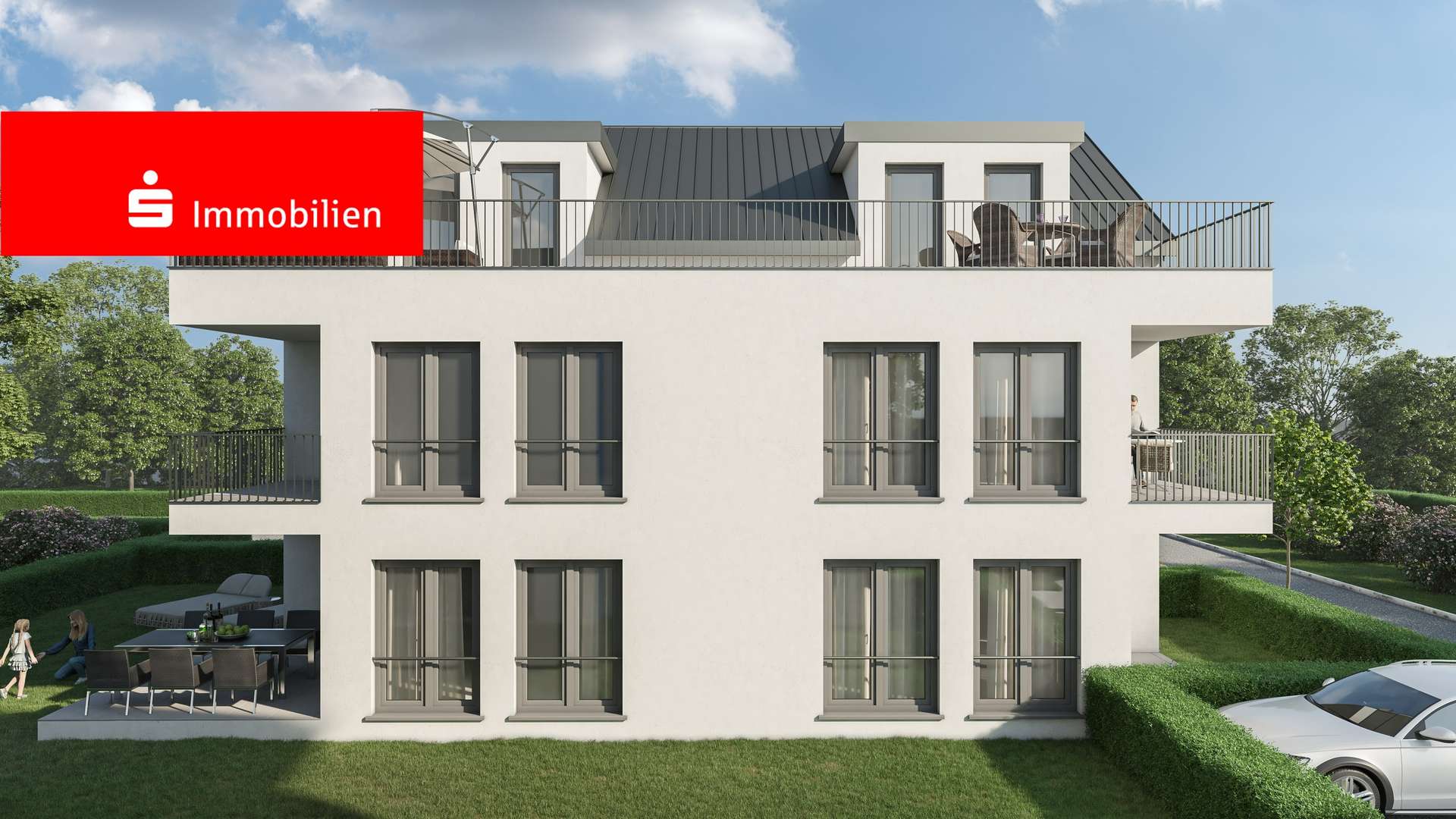 Ansicht Südseite - Maisonette-Wohnung in 63322 Rödermark mit 119m² kaufen