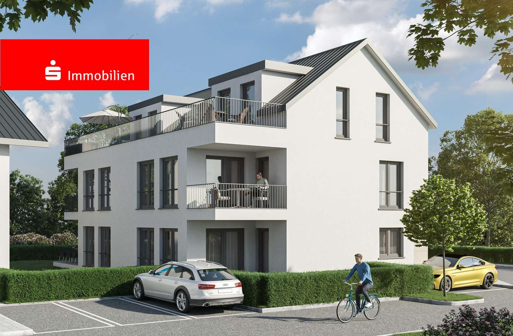 Ansicht Süd-Ost-Seite - Maisonette-Wohnung in 63322 Rödermark mit 119m² kaufen