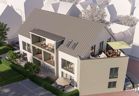 Birdview Südostseiste Zuschnitt - Etagenwohnung in 63512 Hainburg mit 107m² kaufen