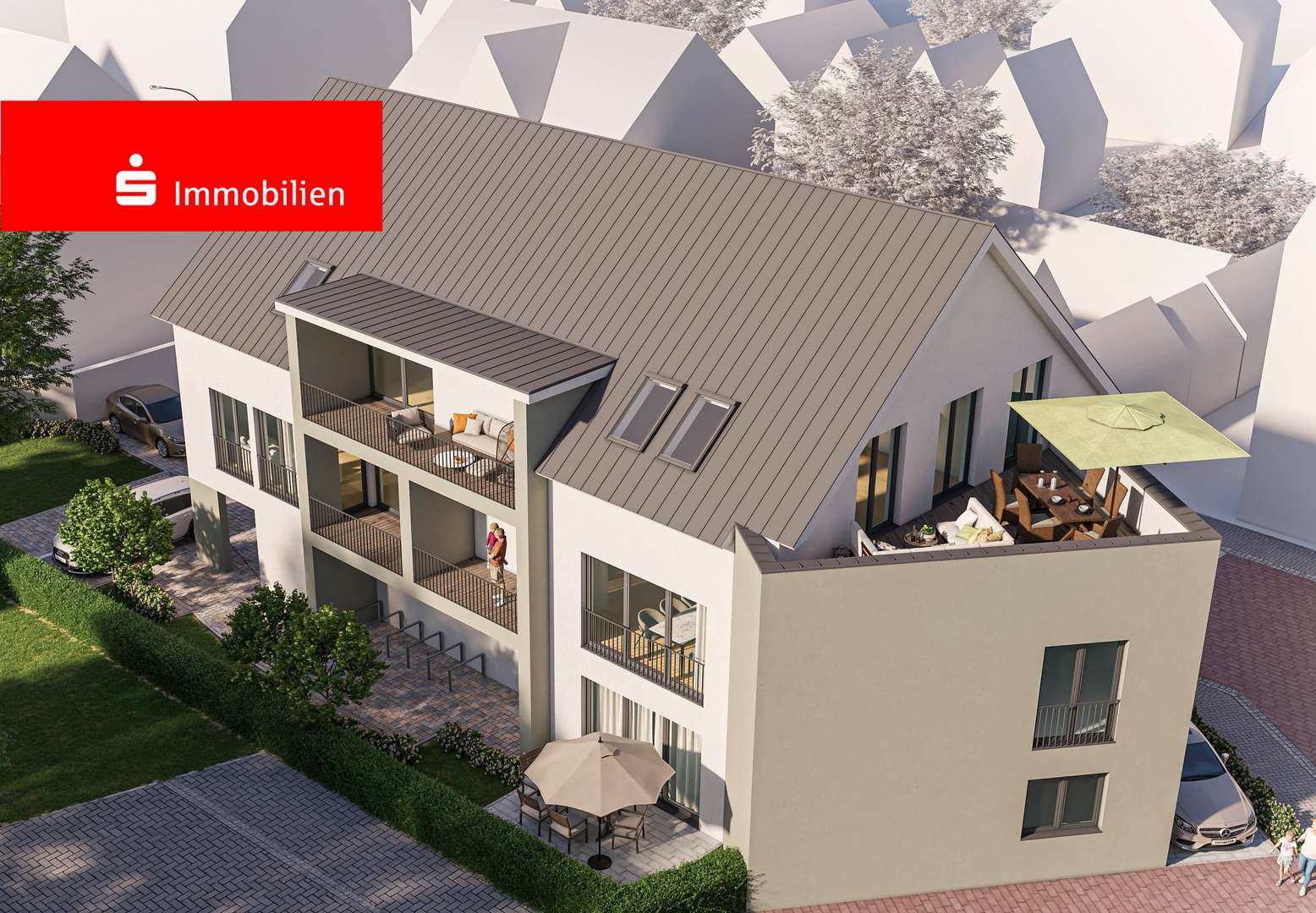 Birdview Südostseiste Zuschnitt - Etagenwohnung in 63512 Hainburg mit 107m² kaufen