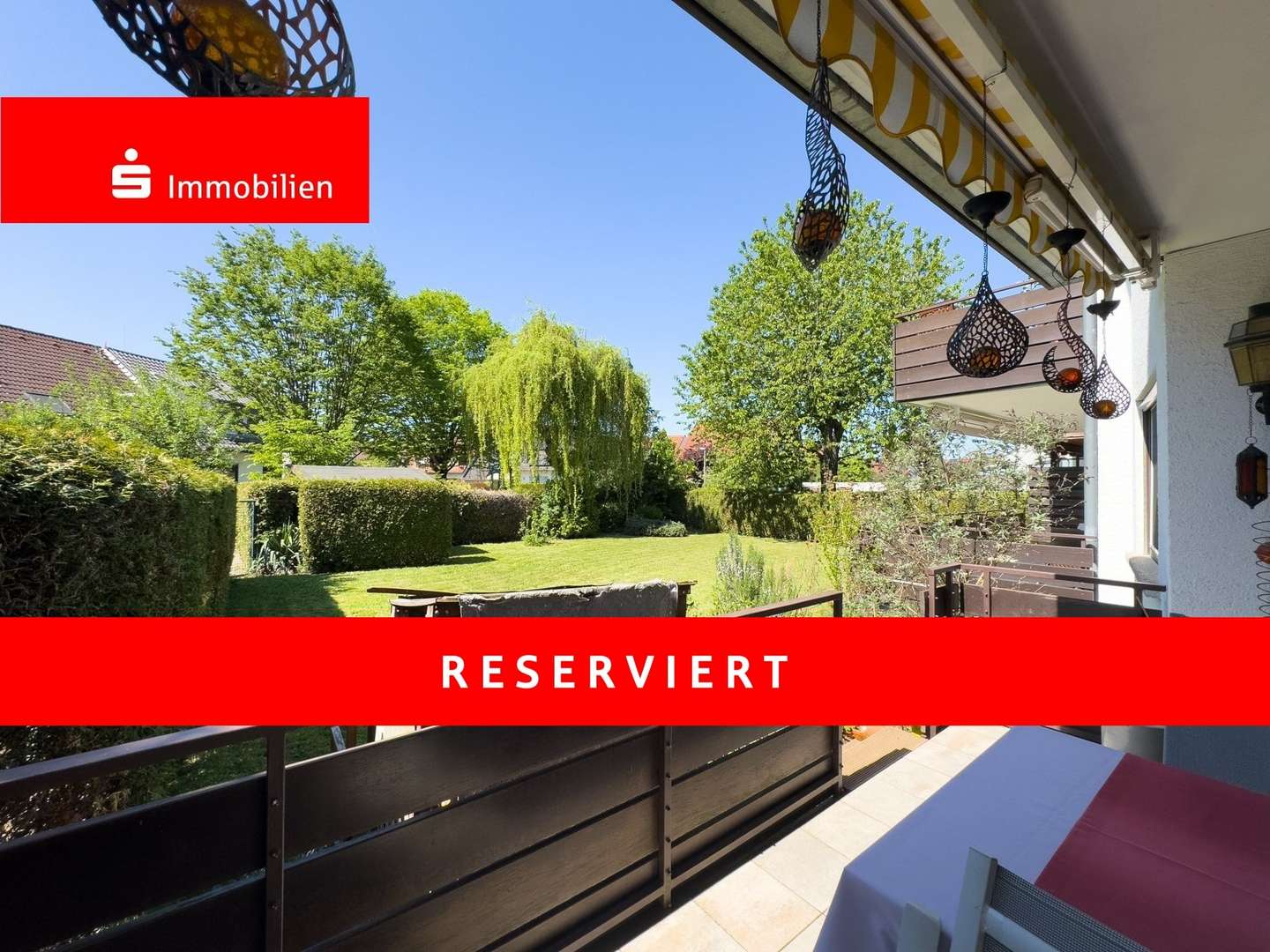 Blick in den Garten Blick in den Garten - Erdgeschosswohnung in 63500 Seligenstadt mit 97m² kaufen