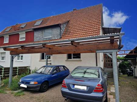 Ansicht Strassenseite - Doppelhaushälfte in 63579 Freigericht mit 254m² kaufen