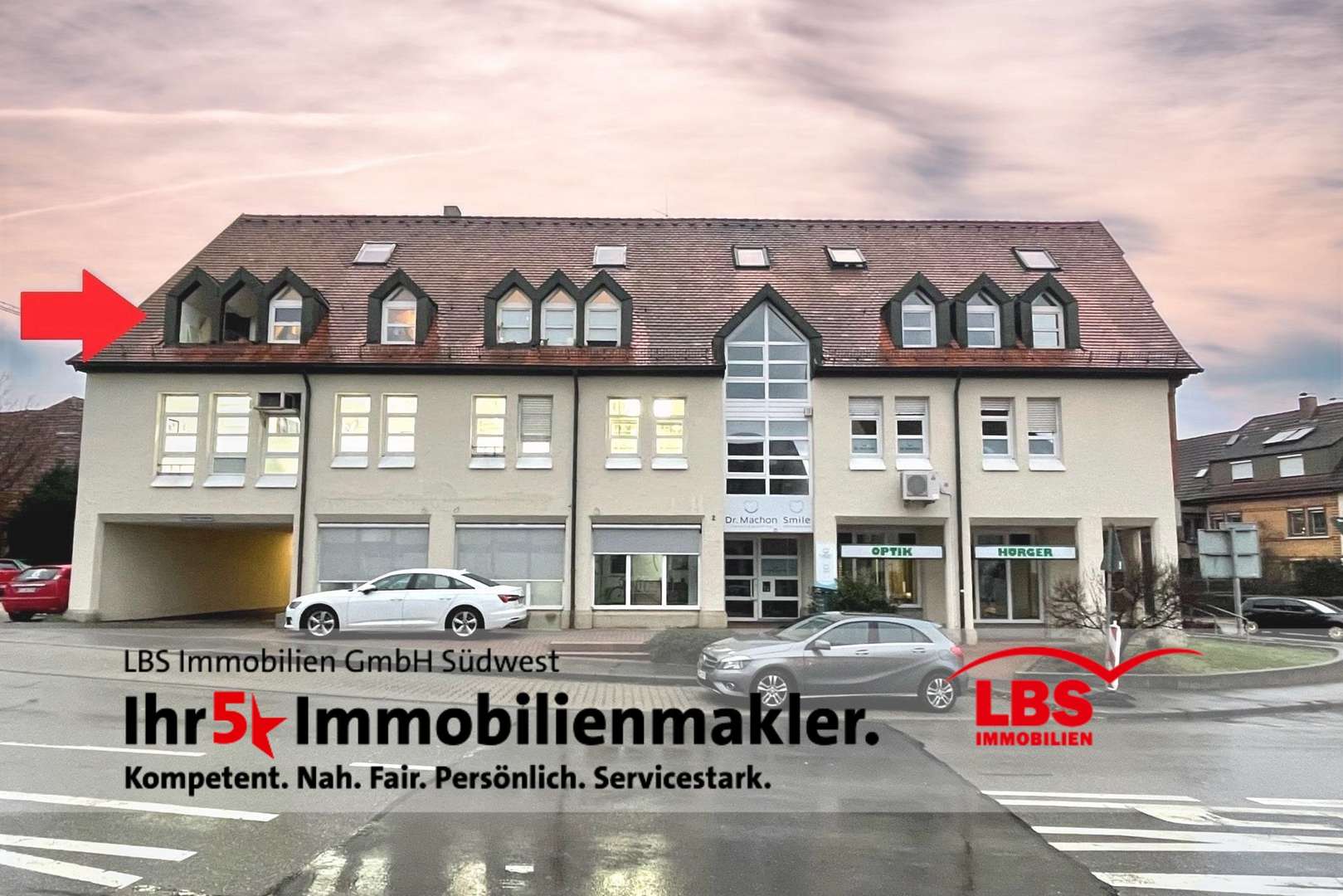 Hausansicht - Dachgeschosswohnung in 72636 Frickenhausen mit 52m² kaufen