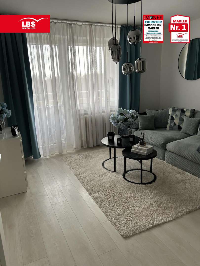 Wohnzimmer - Etagenwohnung in 51147 Köln mit 37m² als Kapitalanlage kaufen