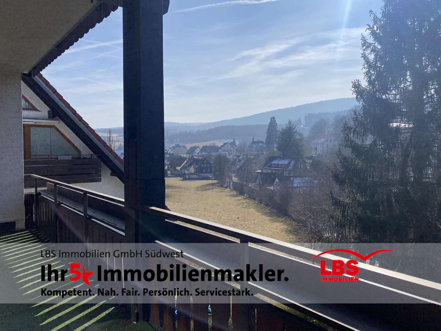 Balkonaussicht Balkonaussicht - Etagenwohnung in 79853 Lenzkirch mit 73m² kaufen