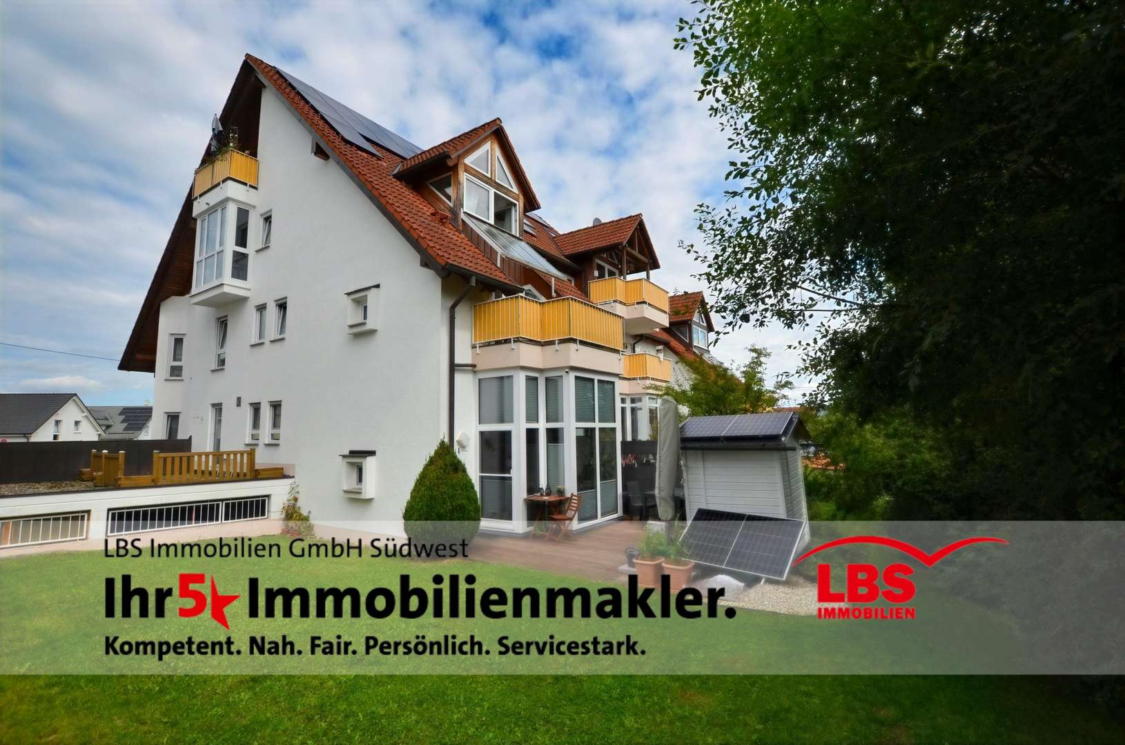 Ansicht Hausrückseite Ansicht Hausrückseite - Etagenwohnung in 78052 Villingen-Schwenningen mit 94m² kaufen