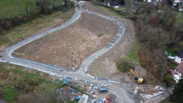 Drohnenaufnahme Baugebiet - Grundstück in 64686 Lautertal mit 454m² kaufen