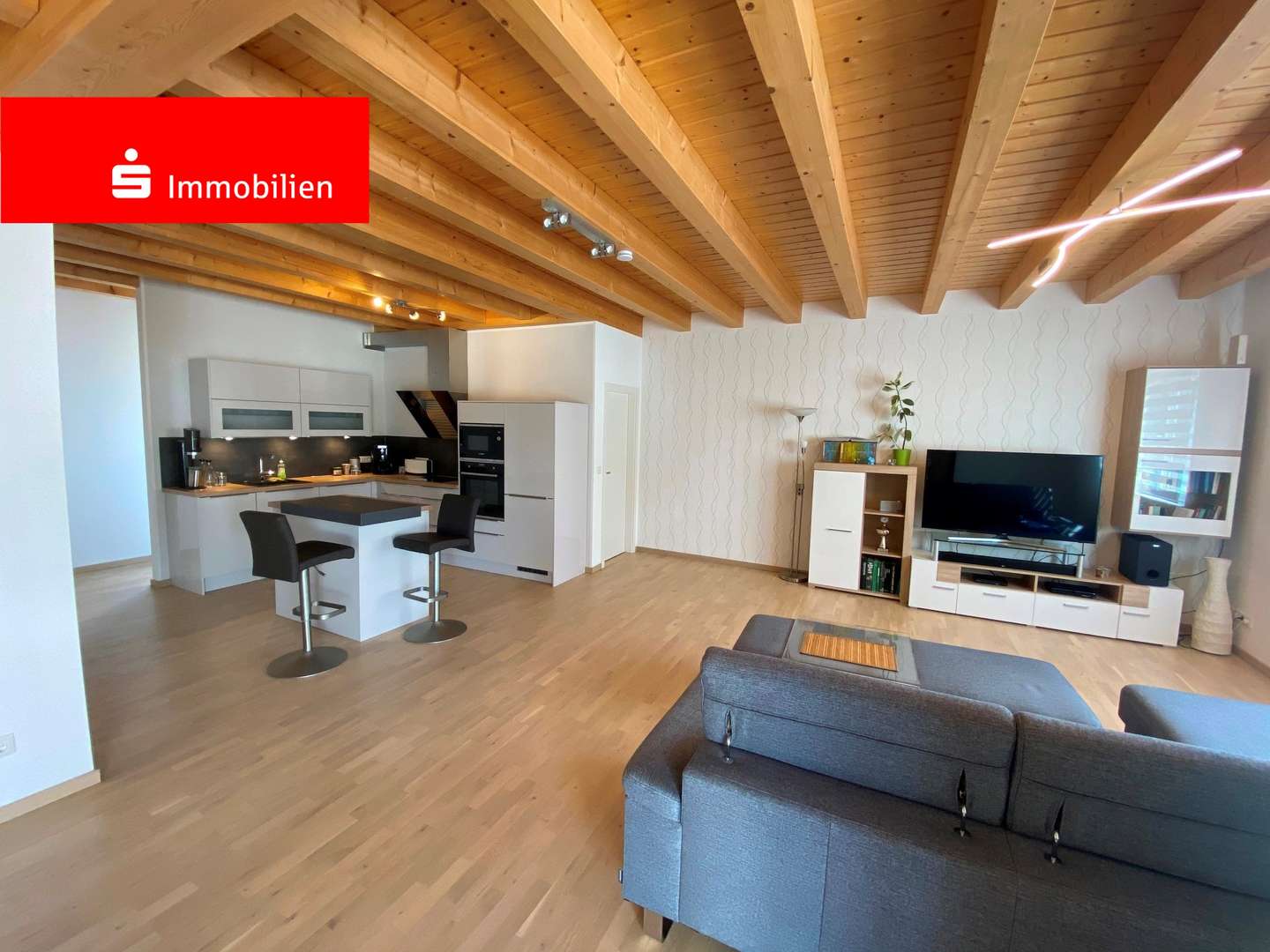 Wohnzimmer  - Maisonette-Wohnung in 64683 Einhausen mit 123m² kaufen