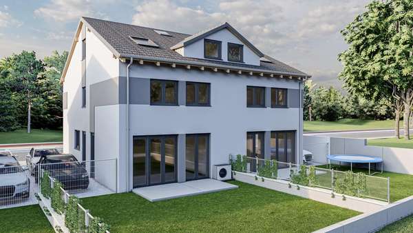 Gartenansicht - Doppelhaushälfte in 68623 Lampertheim mit 145m² kaufen