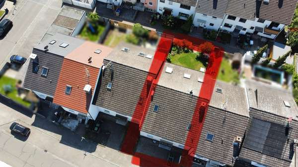 Luftaufnahme - Zweifamilienhaus in 68775 Ketsch mit 256m² kaufen