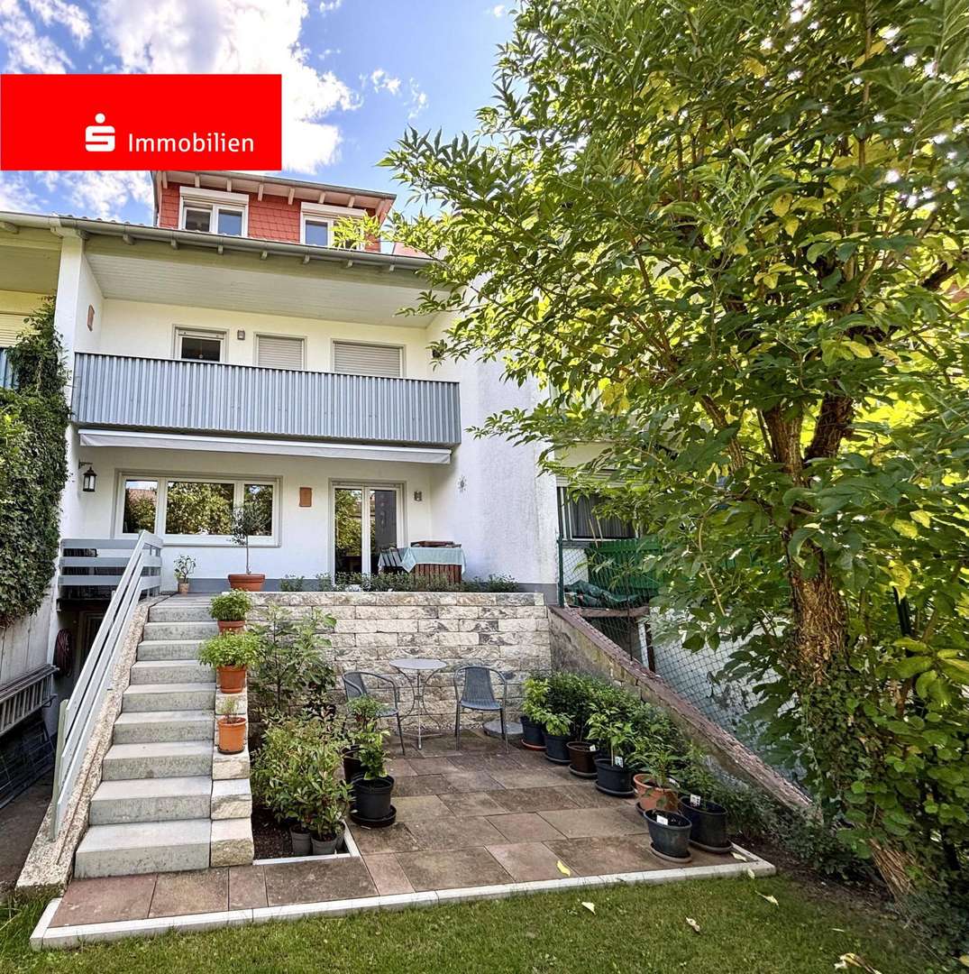 Hausansicht vom Garten - Reihenmittelhaus in 64646 Heppenheim mit 130m² kaufen