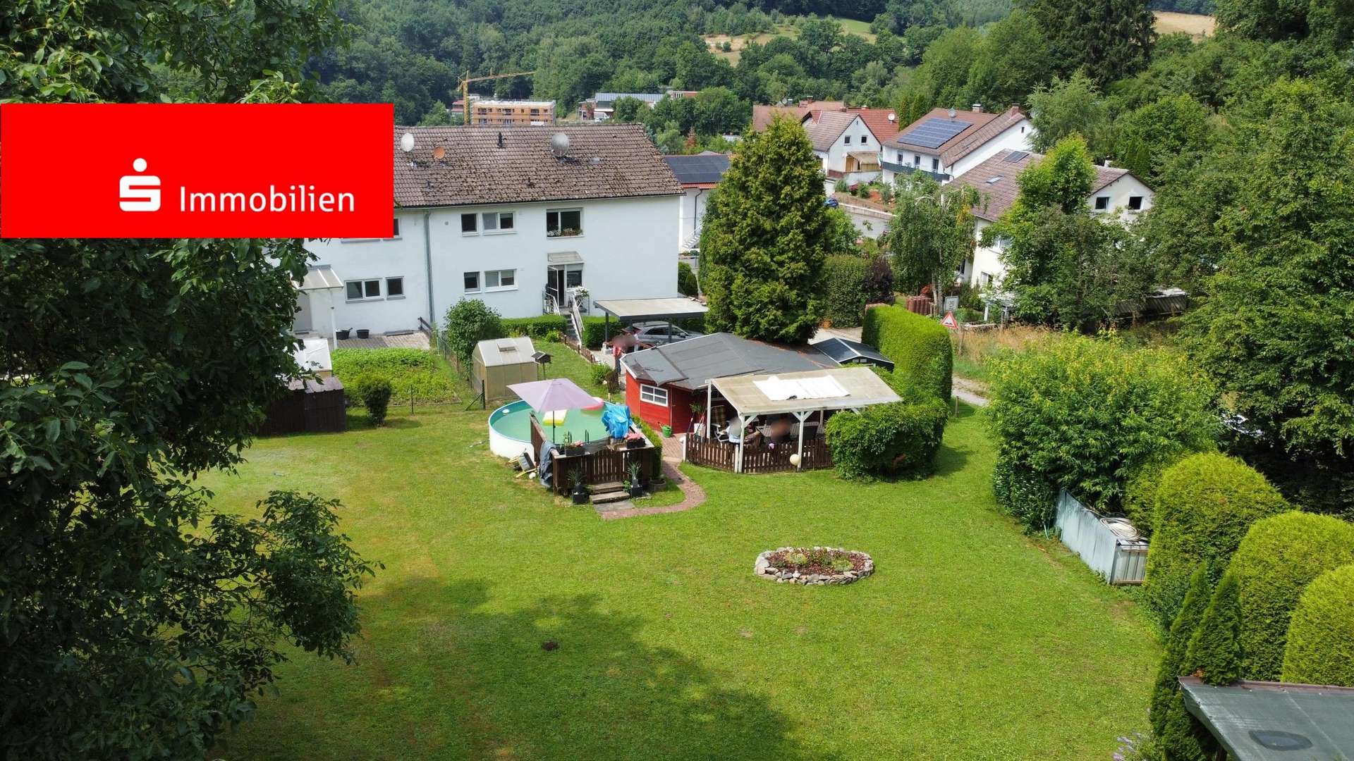 Rückansicht mit Garten - Mehrfamilienhaus in 64686 Lautertal mit 282m² kaufen