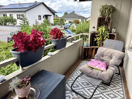 Balkon Südseite - Erdgeschosswohnung in 68647 Biblis mit 99m² kaufen