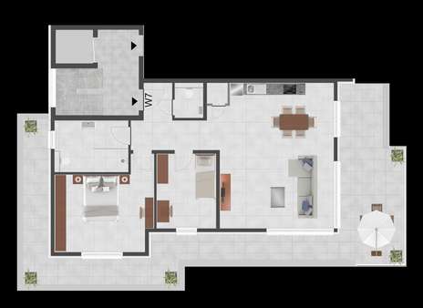 Grundriss - Penthouse-Wohnung in 34212 Melsungen mit 113m² kaufen