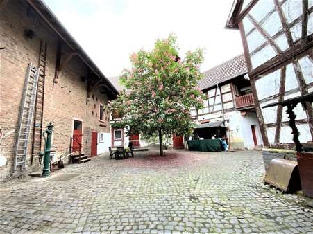 Innenhof mit Sicht auf Nebengebäude - Bauernhaus in 63477 Maintal mit 220m² kaufen