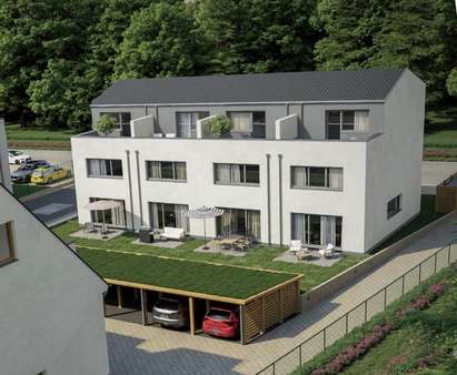 Rückansicht Haus 1-4 - Reihenmittelhaus in 63477 Maintal mit 121m² kaufen