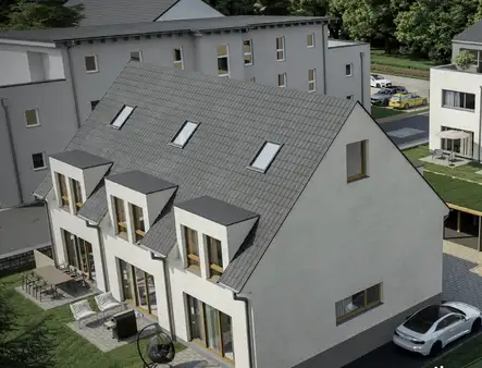 Sonniges Reihenendhaus - Bezugsfertiger NEUBAU mit Keller in toller Waldrandlage von Bischofsheim