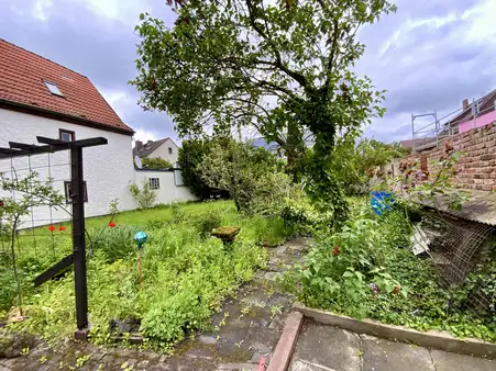 Bischofsheim : großes, erweitertes Wohnhaus mit 7 Zimmern, großem Garten und sehr viel Potenzial ! 