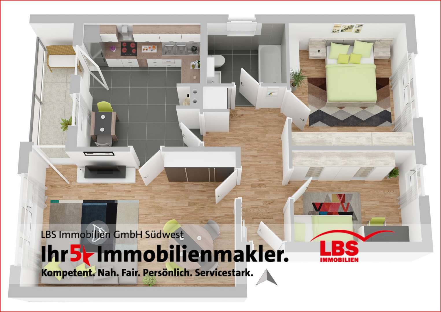 ETW Mussbach Hochparterre - Etagenwohnung in 67435 Neustadt mit 68m² kaufen