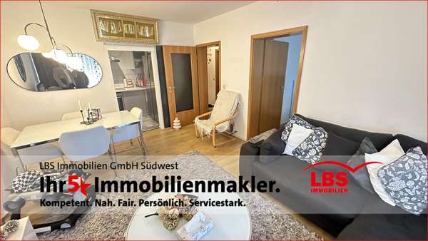 Wohnzimmer - Etagenwohnung in 67063 Ludwigshafen mit 45m² kaufen