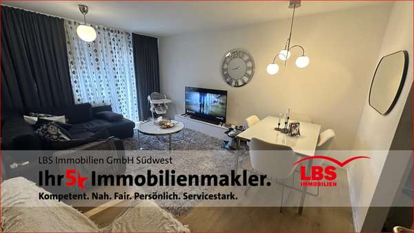 Wohnzimmer - Etagenwohnung in 67063 Ludwigshafen mit 45m² kaufen