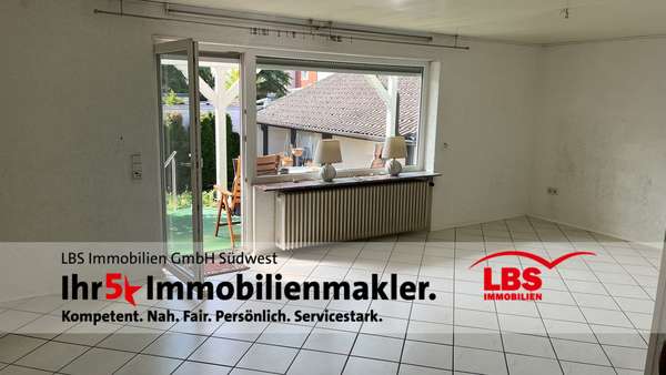 Wohnzimmer zum Garten Wohnzimmer zum Garten - Doppelhaushälfte in 67459 Böhl-Iggelheim mit 110m² kaufen