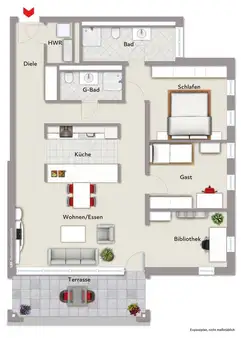 Neubau - Erdgeschosswohnung mit Terrasse