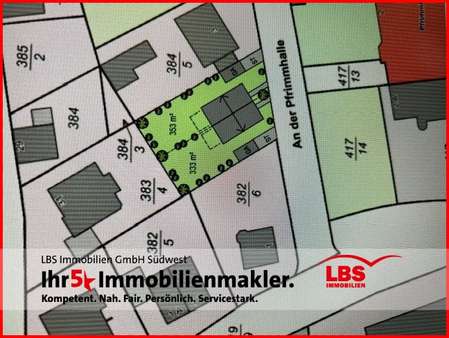Lageplan mit Gebäudeinz. - Doppelhaushälfte in 67308 Albisheim mit 141m² kaufen