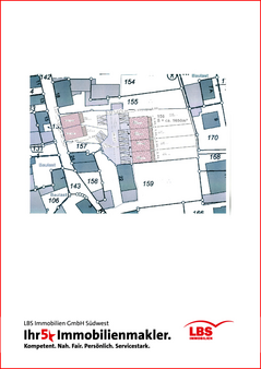 Lageplan mit Gebäudeeinzeichnu - Grundstück in 55237 Lonsheim mit 1650m² kaufen