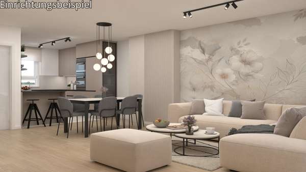 Wohnen Essen Küche - Visualisierung Wohnen Essen Küche - Visualisierung - Reihenmittelhaus in 55435 Gau-Algesheim mit 141m² kaufen