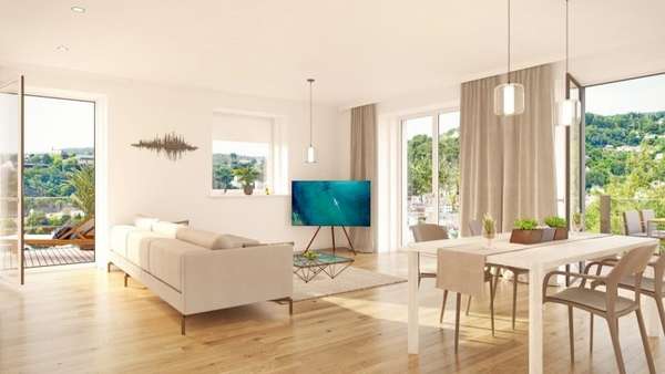 Wohnzimmer  - Etagenwohnung in 55743 Idar-Oberstein mit 83m² als Kapitalanlage kaufen