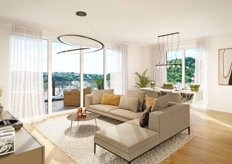 Wohnzimmer  - Etagenwohnung in 55743 Idar-Oberstein mit 83m² als Kapitalanlage kaufen