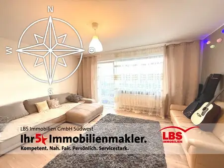 Gepflegte 3-Zimmer- Eigentumswohnung mit Fernblick, Balkon und Garage