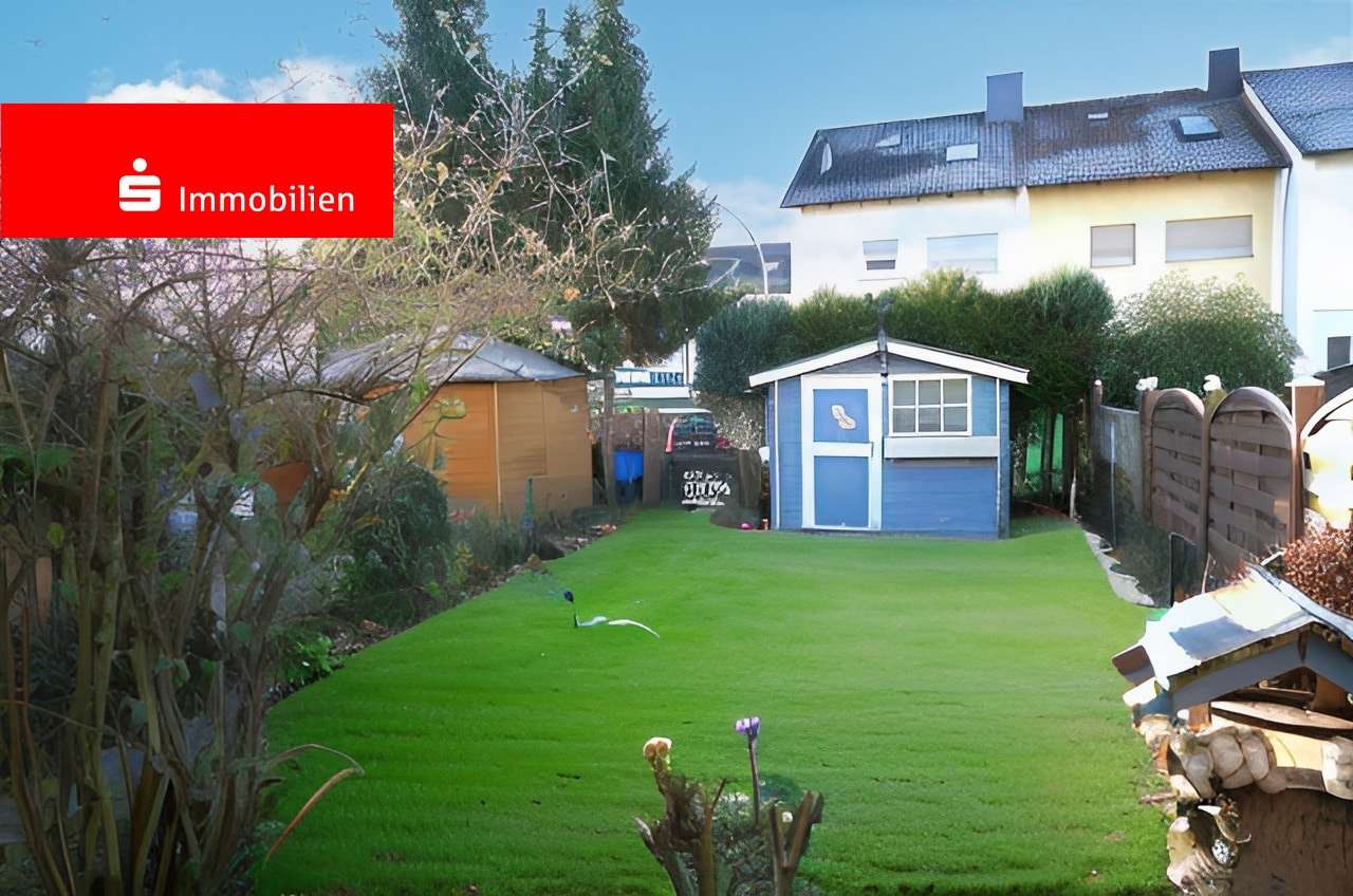 Garten mit Gartenhütte - Reihenmittelhaus in 65439 Flörsheim mit 120m² kaufen