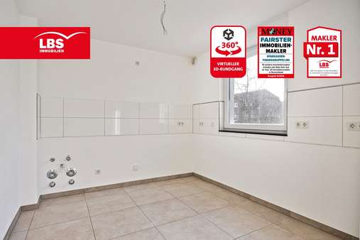 offene, helle Küche - Erdgeschosswohnung in 47445 Moers mit 134m² kaufen