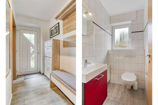 Flur Gäste WC - Doppelhaushälfte in 47551 Bedburg-Hau mit 80m² kaufen