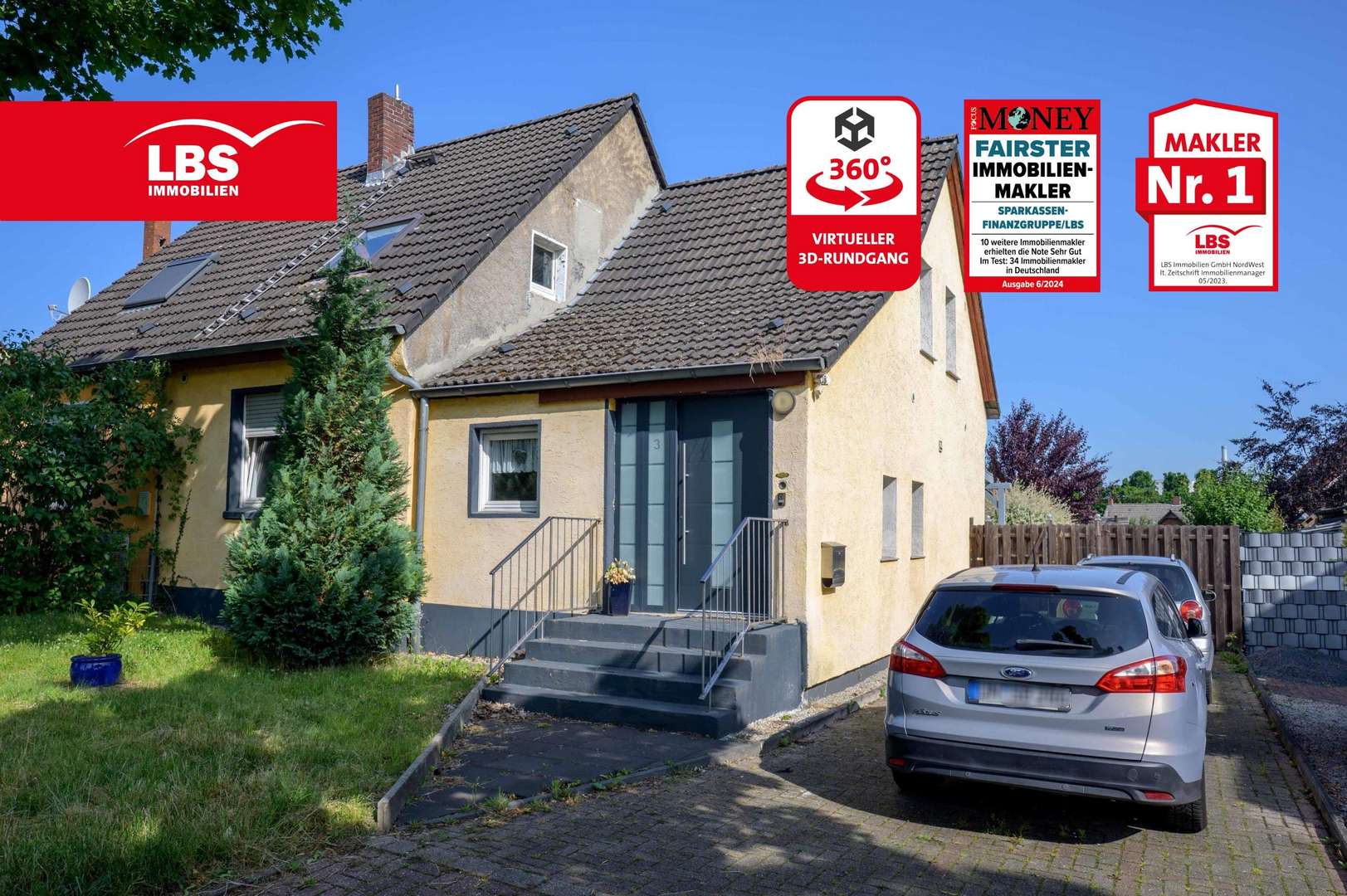 01-Außenansicht - Doppelhaushälfte in 59192 Bergkamen mit 105m² kaufen