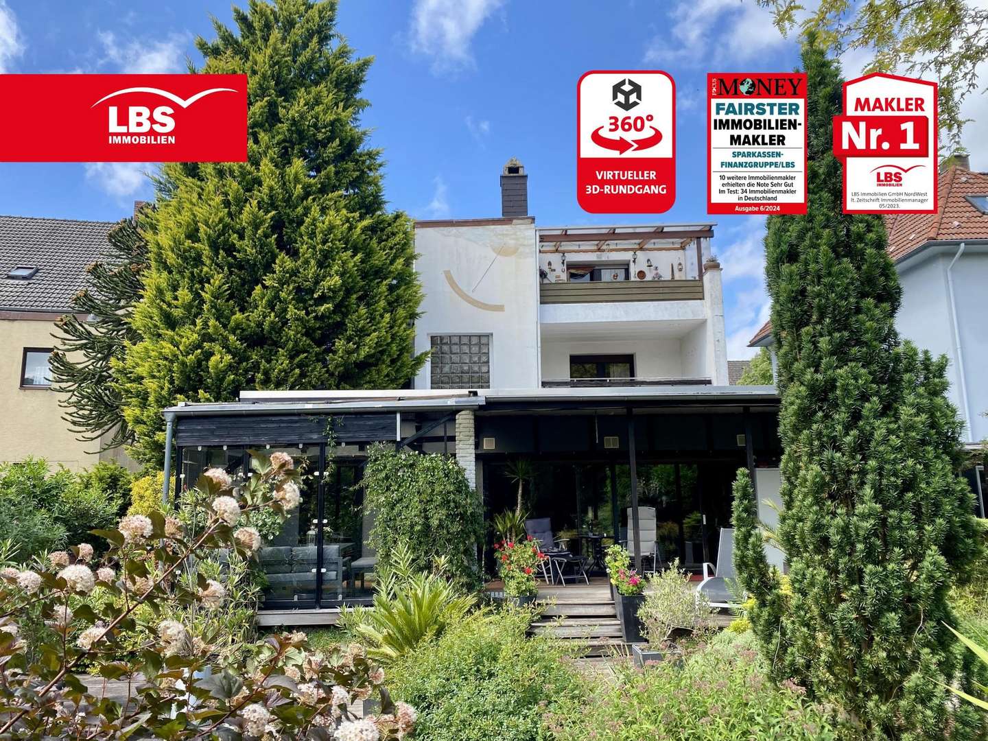 Hausansicht Gartenseite - Mehrfamilienhaus in 44532 Lünen mit 300m² kaufen