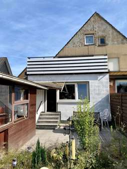 Hausansicht Gartenseite - Doppelhaushälfte in 59379 Selm mit 92m² kaufen
