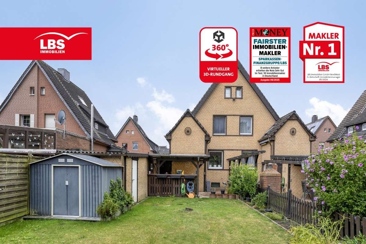 Gartenansicht - Zweifamilienhaus in 44579 Castrop-Rauxel mit 198m² kaufen