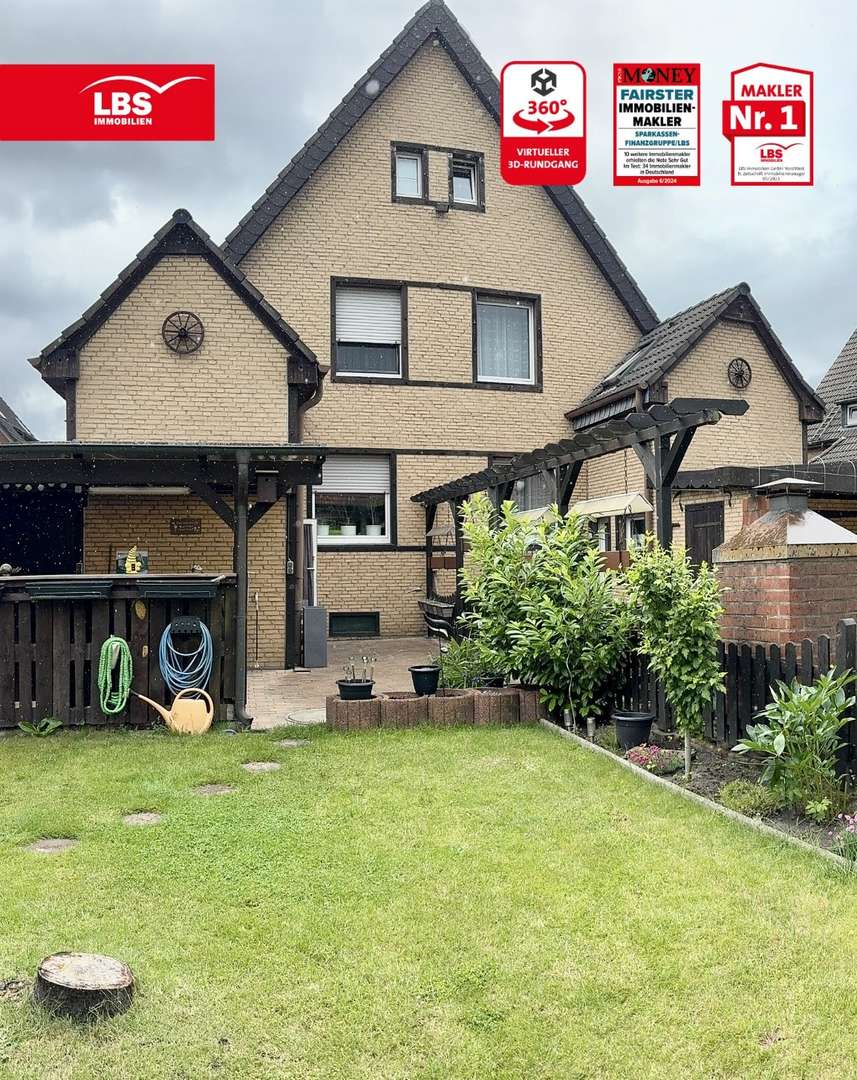 Gartenansicht - Zweifamilienhaus in 44579 Castrop-Rauxel mit 198m² kaufen